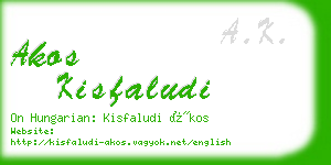 akos kisfaludi business card